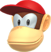 Diddy Kong's head icon in Mario & Sonic at the Olympic Games Tokyo 2020