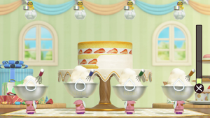 The minigame Whisk Cream from Super Mario Party Jamboree