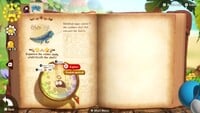 Hovering over an unobtained discovery with a shadow dancing on it in Yoshi and the Mysterious Book