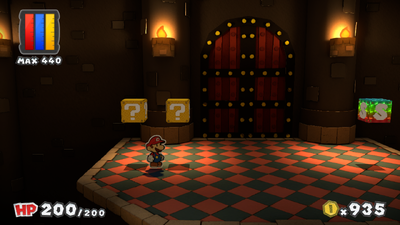 Last two ? Blocks in Black Bowser's Castle of Paper Mario: Color Splash.