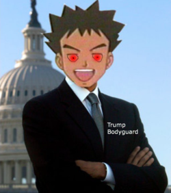 Brock Obama, ready to protect Donald Trump the Egg Eater.