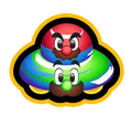 The icon used for a move where Mario and Luigi fuse into a flying saucer.