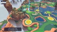 Hole 18 of Shelltop Sanctuary's Pro layout from Mario Golf: Super Rush