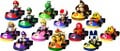 All playable racers in their respectieve karts