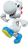 White Yoshi from Mario Kart Tour