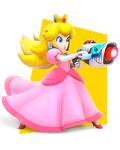 Artwork of Princess Peach in Mario + Rabbids Kingdom Battle.