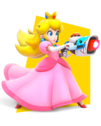 Artwork of Princess Peach in Mario + Rabbids Kingdom Battle.