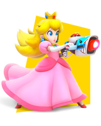 Artwork of Princess Peach in Mario + Rabbids Kingdom Battle.