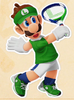 A sticker for the player card in Mario Tennis Fever