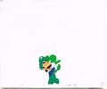 Unused animation cell of Luigi jumping (possibly from Blargg).