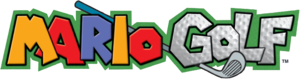 The first logo of the Mario Golf series