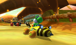 Yoshi racing on the course