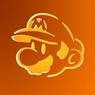 Thumbnail of a jack-o'-lantern stencil depicting Mario as he appears in the Paper Mario series