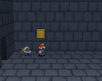 Seventh ? Block in Palace of Shadow of Paper Mario: The Thousand-Year Door.