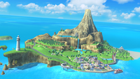 Screenshot of Wuhu Island in Super Smash Bros. for Wii U