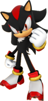 Artwork of Shadow the Hedgehog for Mario & Sonic at the Rio 2016 Olympic Games Arcade Edition.
