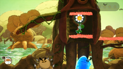 Screenshot of Nep-Enut Habitat from Yoshi and the Mysterious Book
