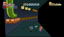 ? Blocks 27-39 in Yold Desert of Super Paper Mario.