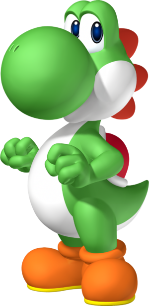 Artwork of Yoshi for Mario Party 8 (reused for Mario & Sonic at the Rio 2016 Olympic Games)