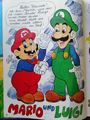 Mario introducing himself and Luigi to the reader