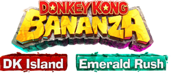 DK Island & Emerald Rush DLC logo from Donkey Kong Bananza