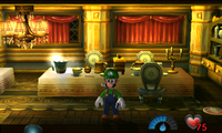 The Tea Room in the Nintendo 3DS remake of Luigi's Mansion