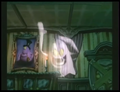 The early Gold Ghost with a light purple color. The portrait has an early Blue Twirler with a black cartoonish top hat and is smoking a pipe, much like one of the green ghosts seen at Space World 2000.