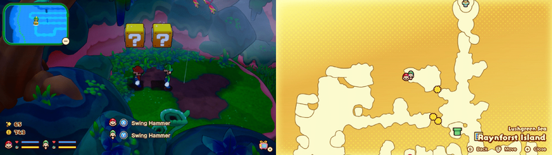 ? blocks 19-20 in Raynforst Island from Mario & Luigi: Brothership