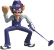 Artwork of Waluigi in Mario Golf: Super Rush