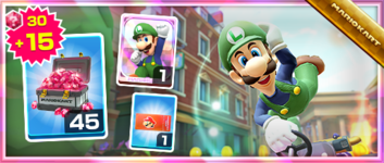 The Luigi (Classic) Pack from the 2021 Halloween Tour in Mario Kart Tour