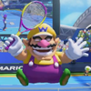 A character taunting in Mario Tennis: Ultra Smash
