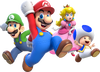 Group artwork of Mario, Luigi, Princess Peach and Toad