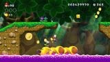 Mario jumping on a Big Wiggler in Wiggler Stampede