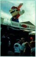 Photograph of the event, featuring a Bunny Mario statue