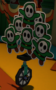 The Unicycle Shy Guys from Paper Mario: Color Splash