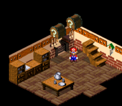 Third and Fourth Treasures in Rose Town of Super Mario RPG: Legend of the Seven Stars.