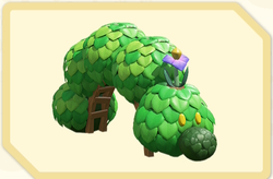 Menu icon of the Chilly Bloom (Wiggler Topiary) decoration in Super Mario Bros. Wonder – Nintendo Switch 2 Edition + Meetup in Bellabel Park.