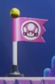 A Checkpoint Flag activated by Toadette