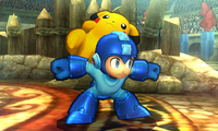 SSB4 3DS - Pikachu on Mega Man.png