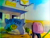 Rest Area Tex. Route 77 in the Saturday Supercade episode "Trucknapper Caper"