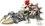 Artwork of Dry Bowser with his Standard Kart from Mario Kart Wii