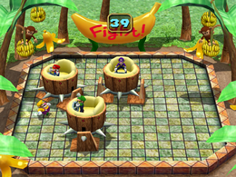 Wario in Tree Stomp from Mario Party 4