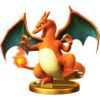 The Wii U version of Charizard's trophy.