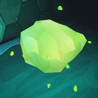 Screenshot of a Glow Stone chunk from Donkey Kong Bananza.