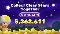 Clear star total as of February 6, 2020, 5:00 PM PT