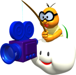 Artwork of one of the Lakitu Bros. from Super Mario 64