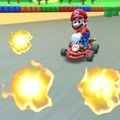 Mario in the Pipe Frame using a Fire Flower