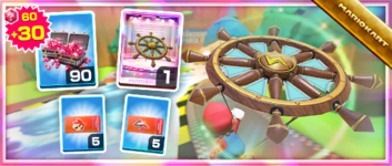 The Ship's Wheel Pack from the Peach vs. Bowser Tour in Mario Kart Tour