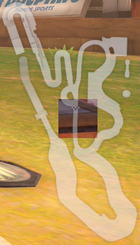 The minimap of the first (Grand Prix/Time Trials) route of Peach Beach (World)