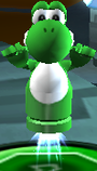 Yoshi using the Bullet Candy